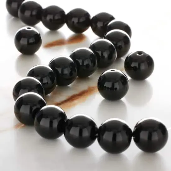 Black Jasper Round Beads, 12mm by Bead Landing&trade; {3}