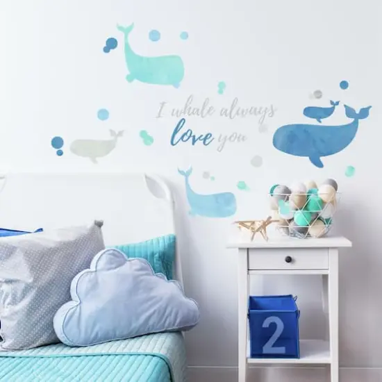 RoomMates I Whale Always Love You Peel & Stick Giant Wall Decals {5}