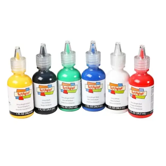 Scribbles&reg; Shiny 3D Fabric Paint Set {4}