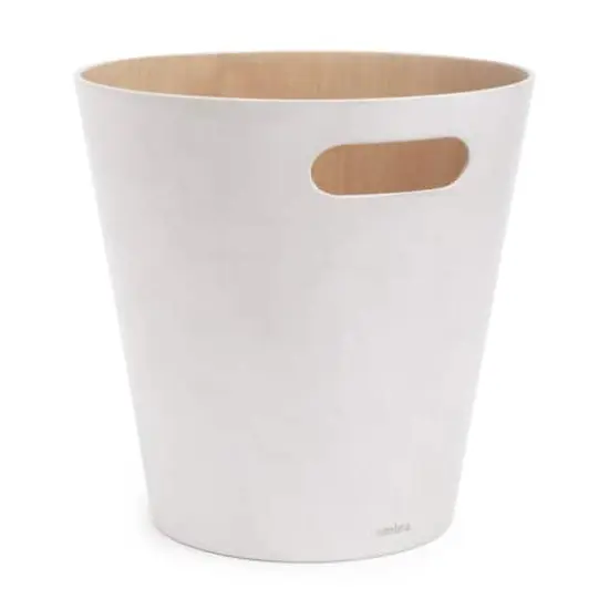 Umbra 2gal. Woodrow Trash Can White {1}