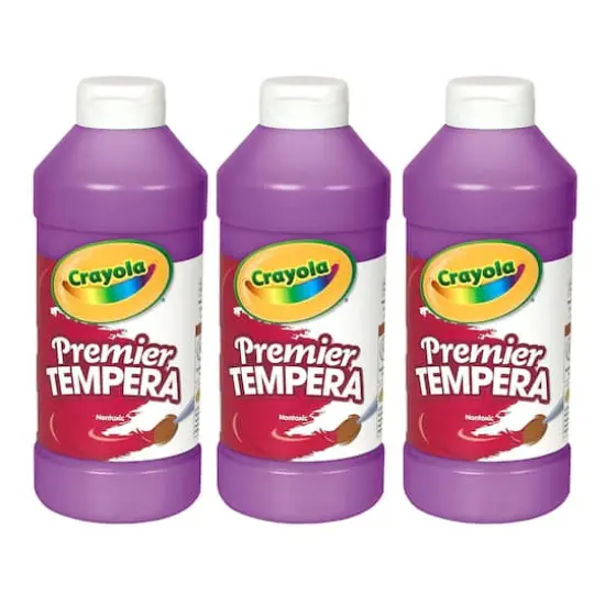 Crayola&reg; 16oz. Violet Premier Tempera Paints, 3ct. {1}