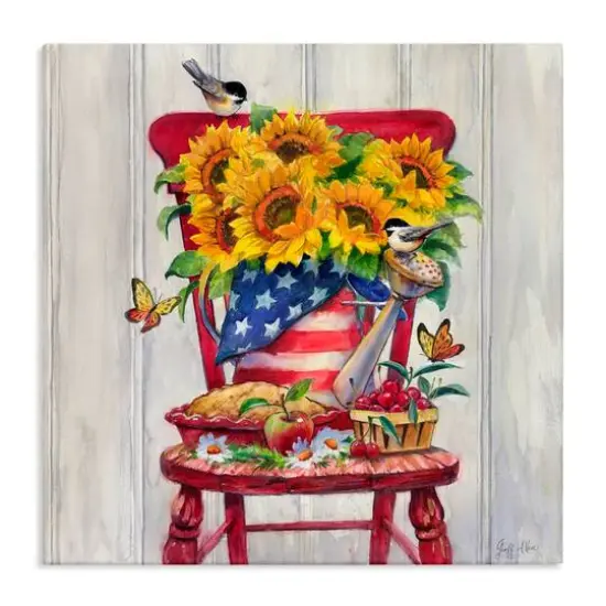 Stupell Industries Patriot Porch Still Life Canvas Wall Art {1}