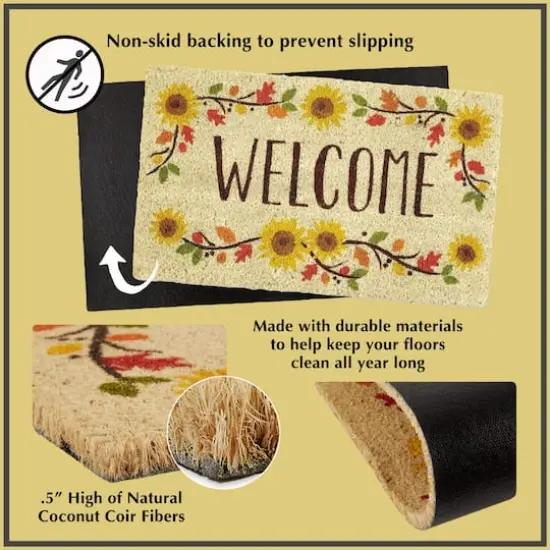 DII&reg; Sunflower Welcome Doormat {4}