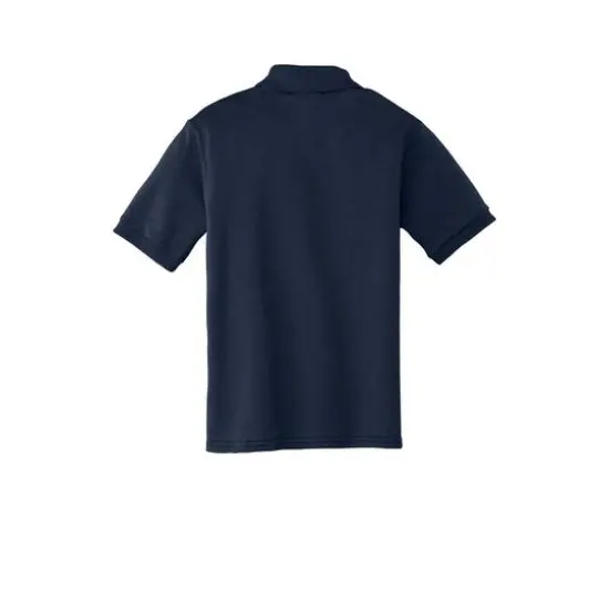 Port & Company&reg; Youth Core Blend Jersey Knit Polo Deep Navy {5}