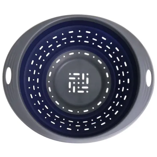 Oster Bluemarine Navy Collapsible Polypropylene Colander {4}