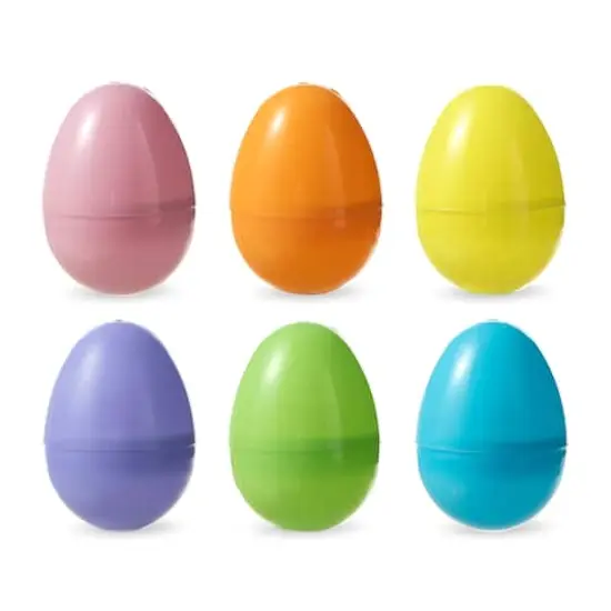 Glitzhome&reg; 6 Colors Easter Plastic Fillable Eggs, 90ct. {1}