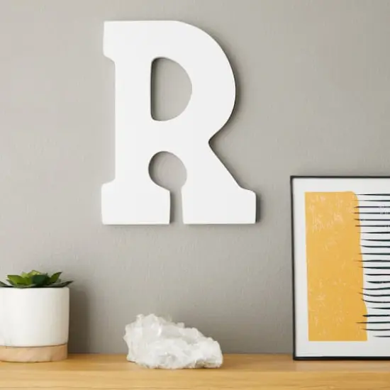 9" White MDF Whimsy Letter by Make Market&reg; R {3}