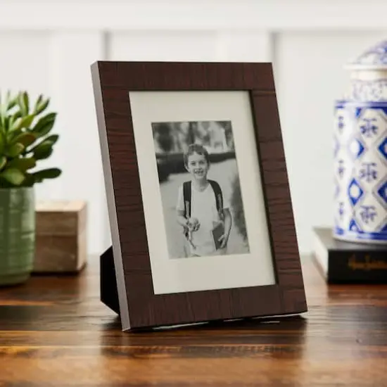 Expressions&trade; 3.5" x 5" Espresso Rustic Frame with Mat by Studio D&eacute;cor&reg; {3}