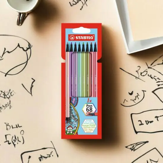 Stabilo&reg; Pen 68 Marker Wallet Set, 8ct. {1}