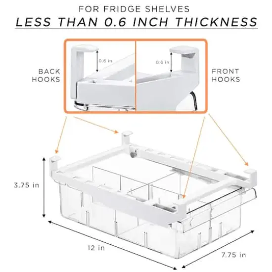 Sorbus Clear Pull Out Fridge Drawer {5}
