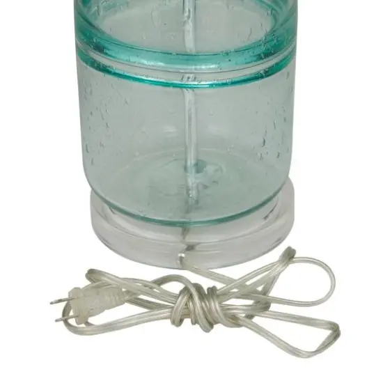 Teal Glass Table Lamp Set of 2 16", 25" {5}