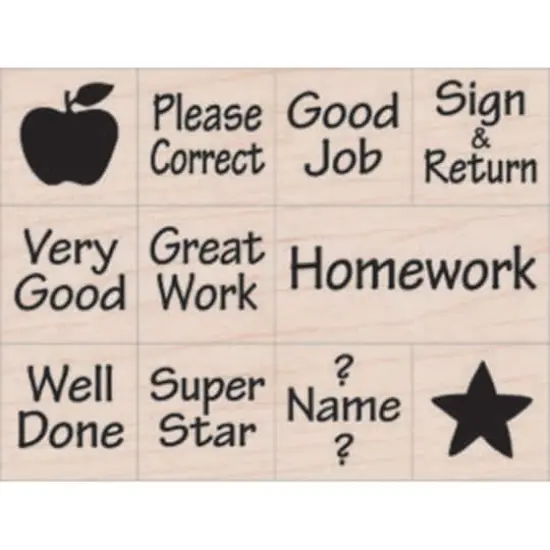Hero Arts&reg; Nearly Tiny Teacher Messages Stamp Sets {3}