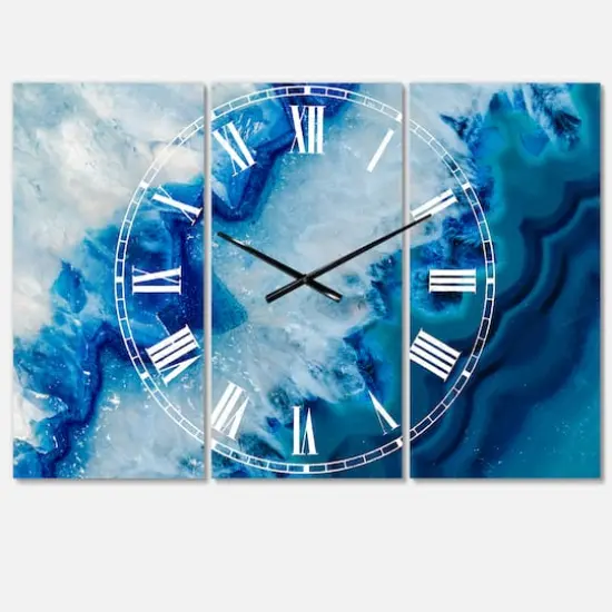 Designart Geode Slice Macro Multipanel Wall Clock {1}