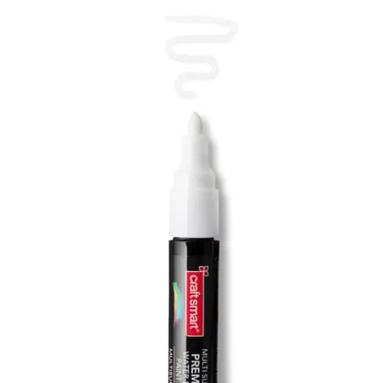 Premium Broad Tip Matte Water-Based Paint Pen by Craft Smart&reg; White {8}