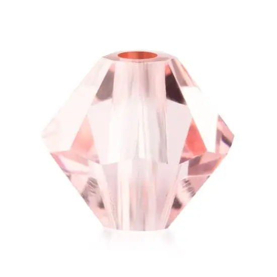 John Bead Preciosa 6mm Czech Crystal Rondelle Beads, 36ct. Light Rose {1}