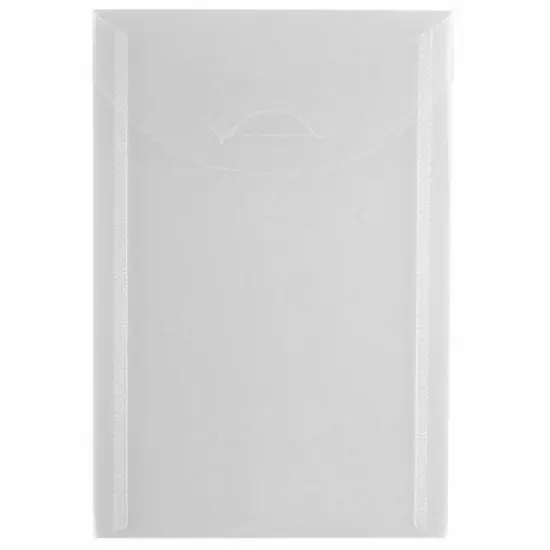 JAM Paper 4.13" x 6" Clear Plastic Tuck Flap Open End Envelopes, 24ct. {1}