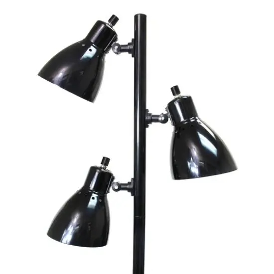 Creekwood Home Essentix 64" 3 Light Metal Tree Floor Lamp Black {7}