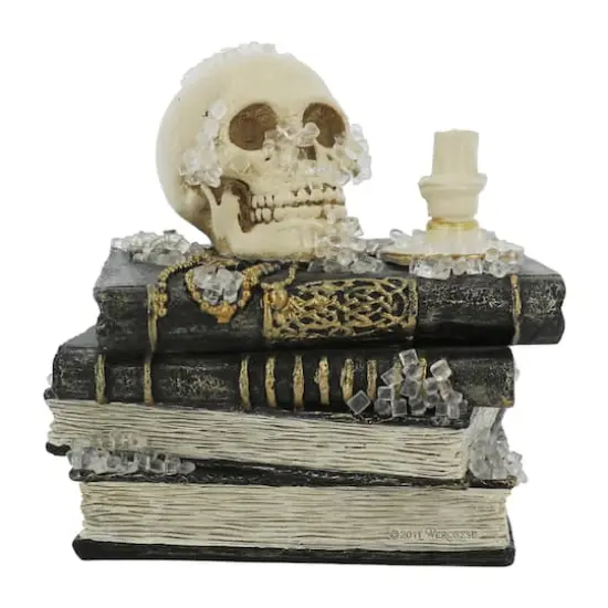 4.5" Stacked Book Box with Skull by Ashland&reg; {1}