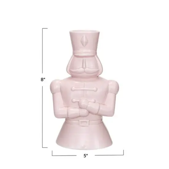 Hello Honey&reg; 8" Pink Decorative Ceramic Soldier Vase {4}
