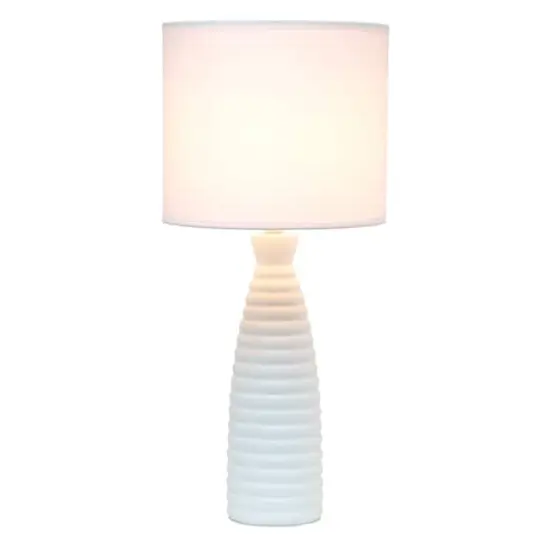 Simple Designs Alsace Bottle Table Lamp Off White {5}