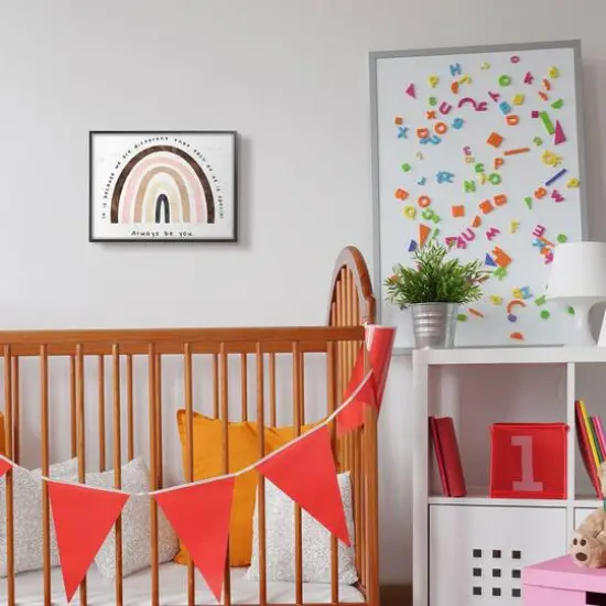 Stupell Industries Diversity Rainbow Wall Art in Black Frame {3}