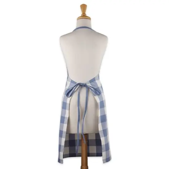 DII&reg; Buffalo Check Chef Apron Blue {7}