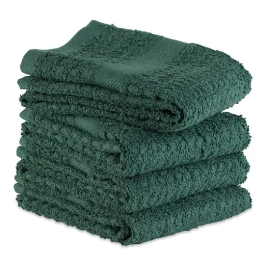 DII&reg; Solid Dark Green Waffle Terry Dishtowel, 4ct. {4}