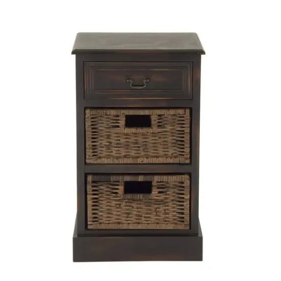 28'' Maroon Traditional Wood Storage Unit {3}