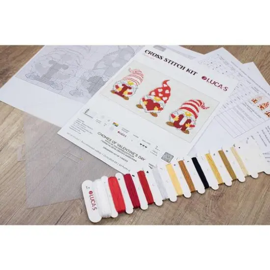 Luca-S Gnomes Of Valentine's Day Plastic Canvas Counted Cross Stitch Kit {7}