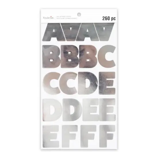 Silver Foil Bold Vinyl Alphabet Sticker Sheets by Recollections&trade; {5}