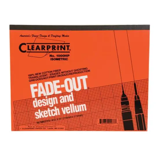 Clearprint™ Fade-Out® Design & Sketch Vellum Isometric Grid Pad {1}