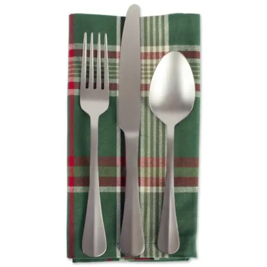 Dark Green Plaid Napkin, 6ct. {4}