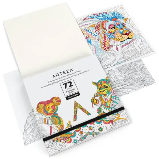 Arteza&reg; 6.4" x 6.4" Animals Coloring Book {4}