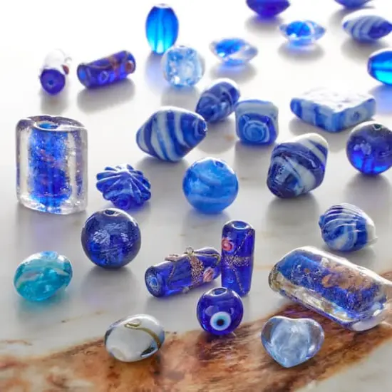 Mixed Lampwork Glass Craft Beads by Bead Landing&trade; Blue {3}