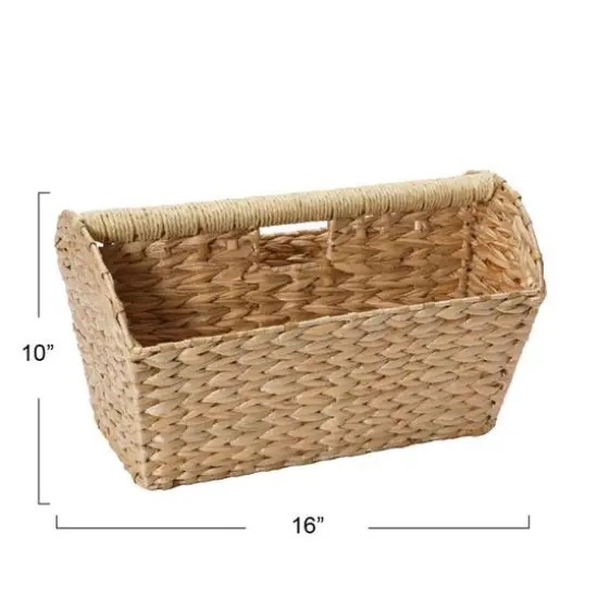 Household Essentials 16" Wide Cattail Woven Magazine Rack {4}