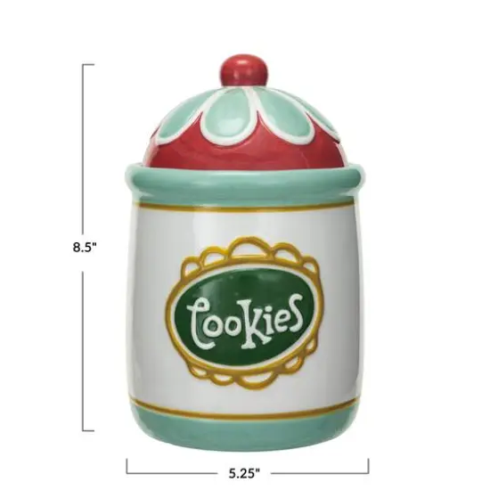 Hello Honey&reg; 8.5" Multicolor Round Stoneware Cookie Jar {5}