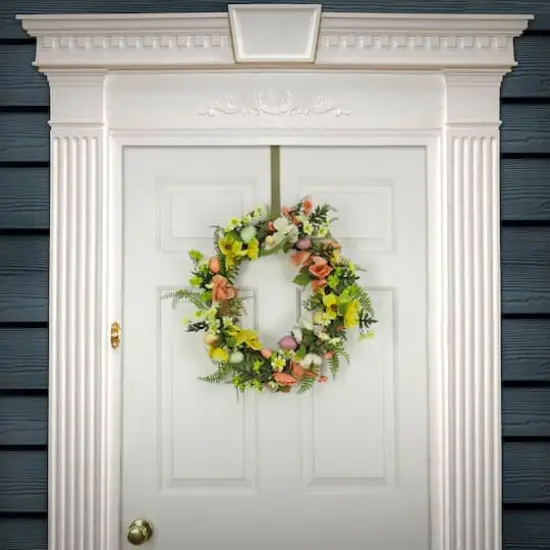 22" Ferns & Flowers Easter Wreath {3}