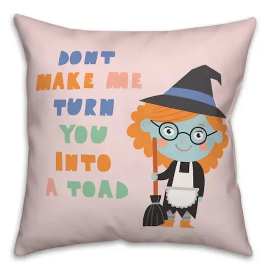 Witch Girl Spell Throw Pillow {1}