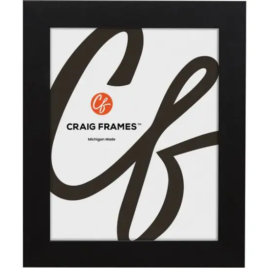 Craig Frames Bauhaus Mystic Satin Black Picture Frame {1}