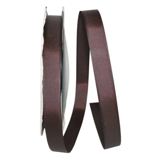 JAM Paper 7/8" x 100yd. Grosgrain Ribbon Chocolate Brown {1}