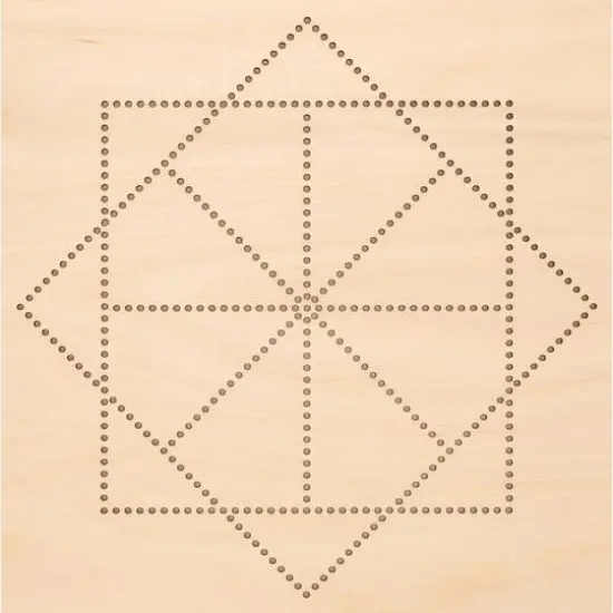 Leisure Arts&reg; Intermediate Square Lotus Wood Stitched String Art Panel Kit {4}