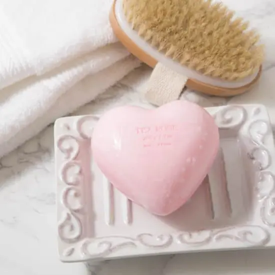 European Soaps Heart Soap Gift Bag, 200g Tea Rose {6}