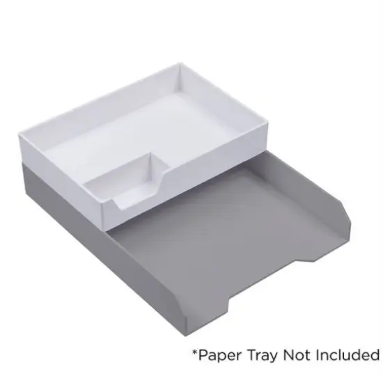 JAM Paper White Stackable Office Supply Tray {4}