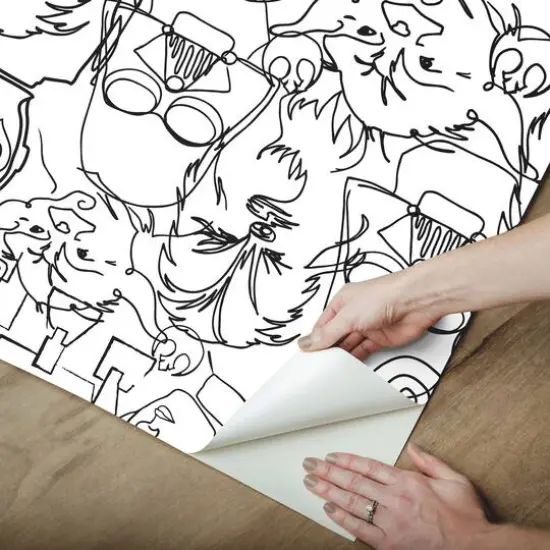 RoomMates Black Star Wars™ Saga Line Sketches Peel and Stick Wallpaper {8}