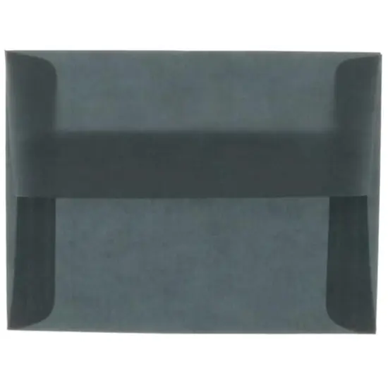 JAM Paper A2 Translucent Vellum Invitation Envelopes, 25ct. Charcoal Gray {1}