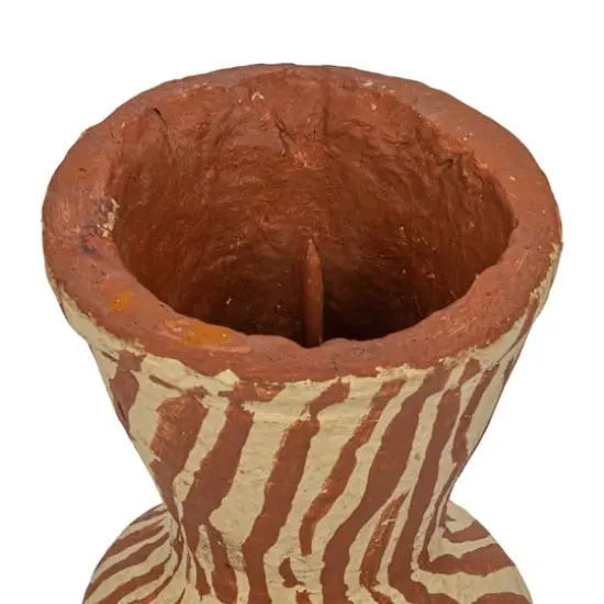 Hello Honey&reg; 5" Round Decorative Hand-Painted Paper Mache Taper Holder {7}