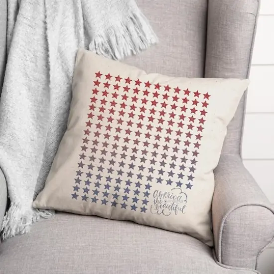 Gradient Stars Throw Pillow {3}