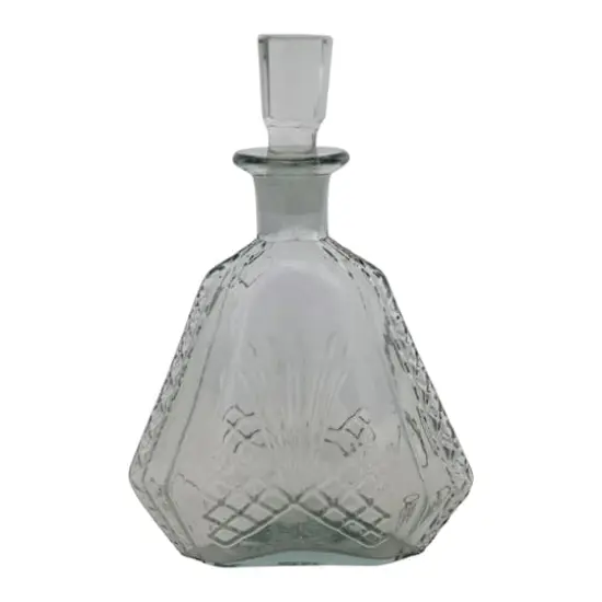 Hello Honey&reg; 10" clear Etched Glass Decanter {1}