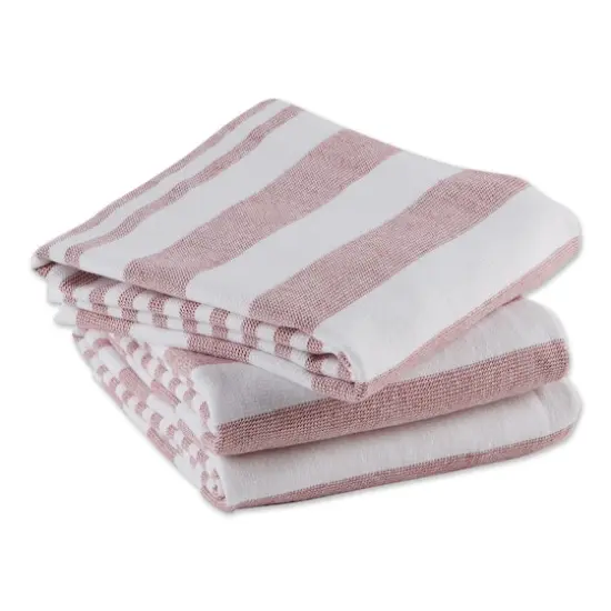 DII&reg; Barn Red Nautical Stripe Terry Dishtowels, 3ct. {5}
