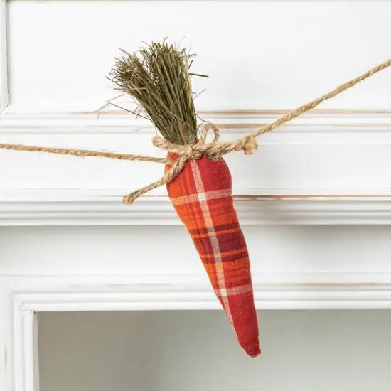 Glitzhome&reg; Easter Burlap Carrots Garland {6}